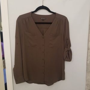 Olive button-up